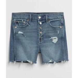Gap 3.5" High Rise Button-Fly Denim Shorts